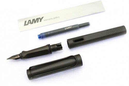 Перьевая ручка Lamy Safari Charcoal Black перо EF