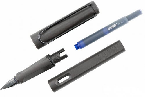 Перьевая ручка Lamy Safari Charcoal Black перо F