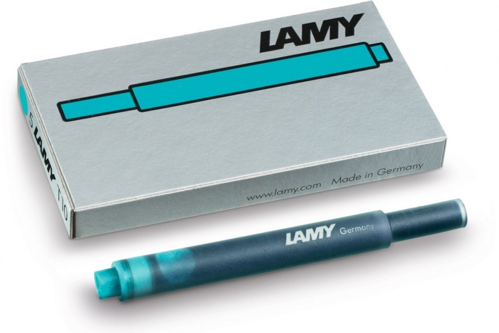 Картриджи с чернилами (5 шт) для перьевой ручки Lamy T10 бирюзовый