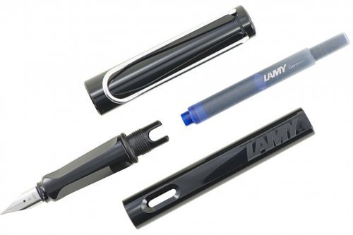 Перьевая ручка Lamy Safari Shiny Black перо EF