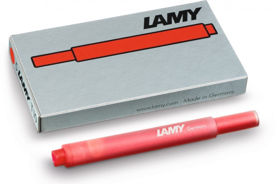 Картриджи с чернилами (5 шт) для перьевой ручки Lamy T10 красный
