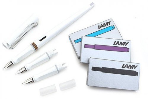 Набор для каллиграфии Lamy Joy White Special Edition 2018: перьевая ручка, набор перьев, картриджи