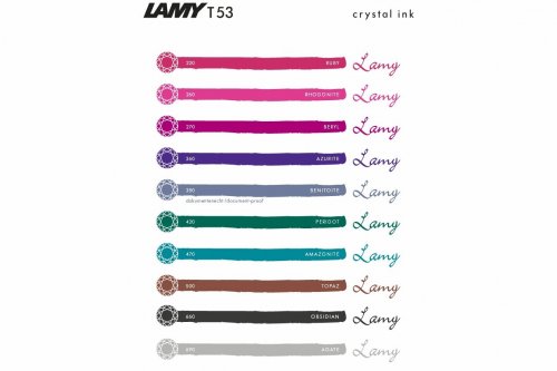 Флакон с чернилами для перьевых ручек Lamy Crystal T53 Azurite 360
