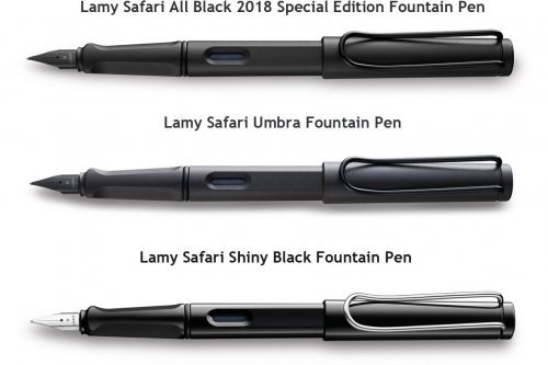 Перьевая ручка Lamy Safari All Black Special Edition 2018 перо EF